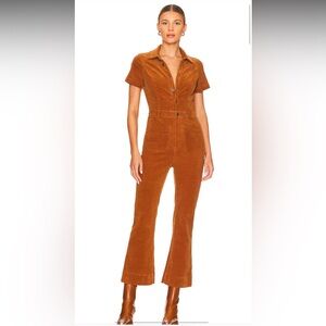 Show Me Your MuMu Brown Corduroy Jumpsuit